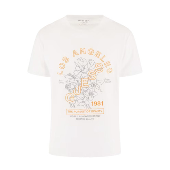 Guess Ανδρική κοντομάνικη μπλούζα Flower Embro Tee